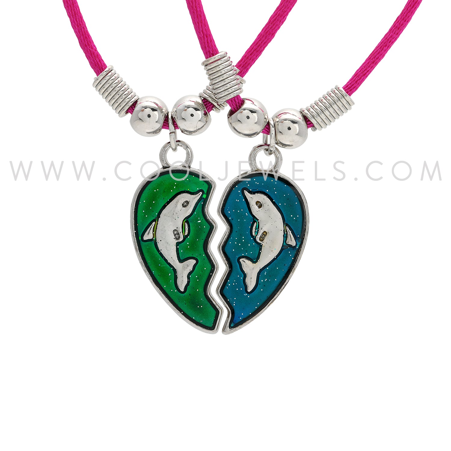Mood Dolphin Heart Necklaces – Cool Jewels