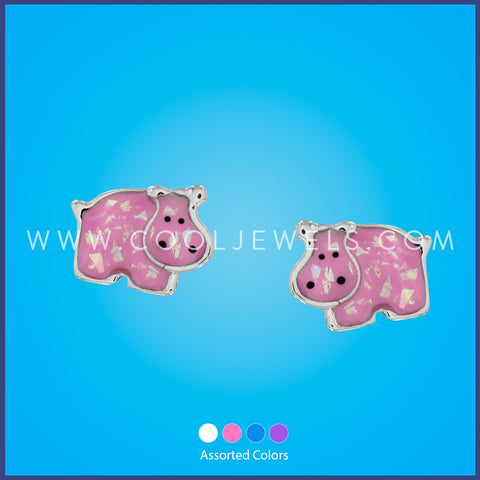 HIPPO POST EARRINGS - ASSORTED