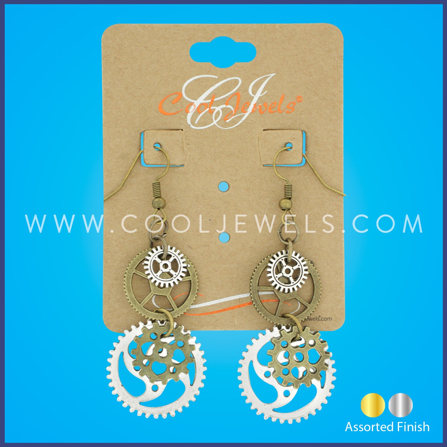 FISH HOOK STEAMPUNK EARRINGS