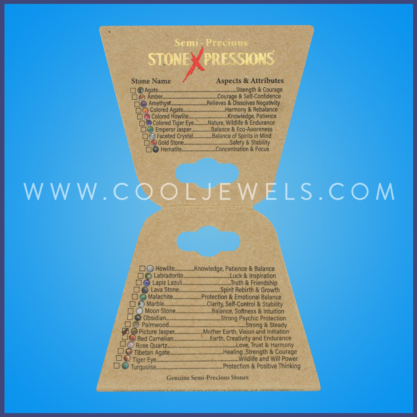 STONE X - DOUBLE ELASTIC STRETCH BRACELET WITH STONE SLICES