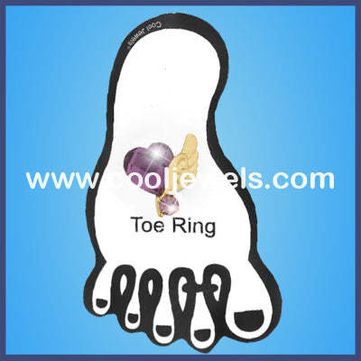 Crystal Heart Toe Ring