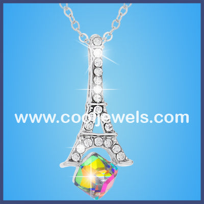 Stone Eiffel Tower Necklace