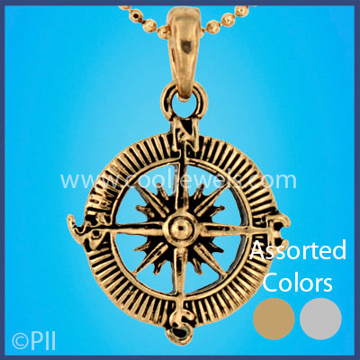Assorted Compass Pendant Necklaces