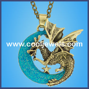 Steampunk Winged Dragon Necklaces