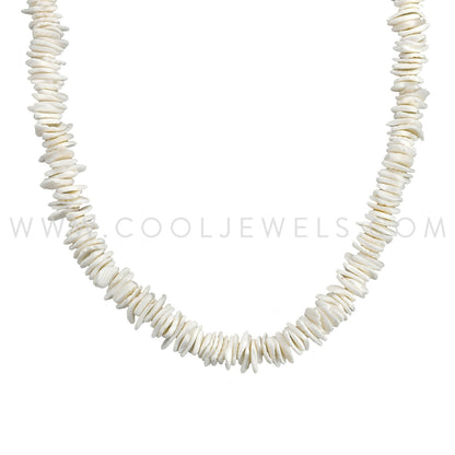 2627-CH White Shell Chip Chokers