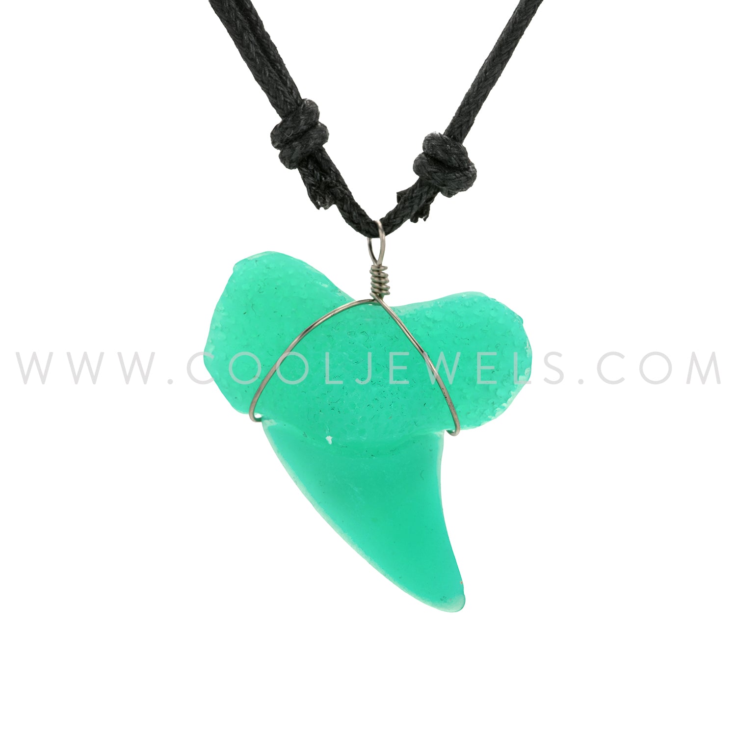 Blue Glow in the Dark Tooth Necklaces | Wholesale Blue Glow in the