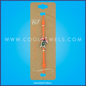 STRETCH BRACELET WITH TURTLE PENDANT - ASSORTED