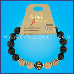 DOUBLE ELASTIC STRETCH BEADED BRACELET