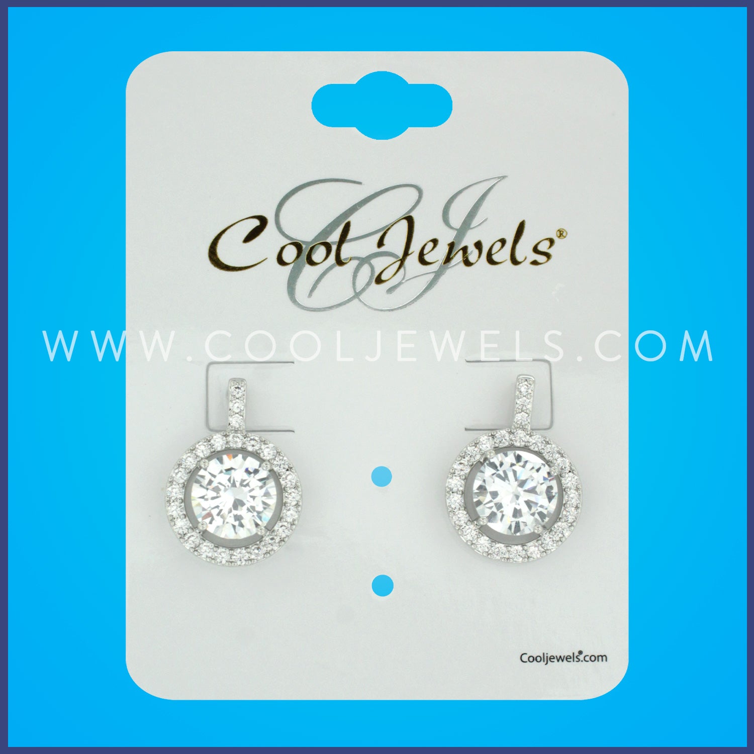 AF - ROUND RHINESTONE POST EARRINGS