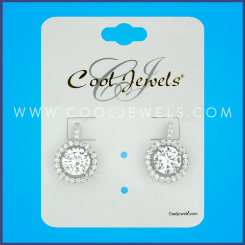 AF - ROUND RHINESTONE POST EARRINGS