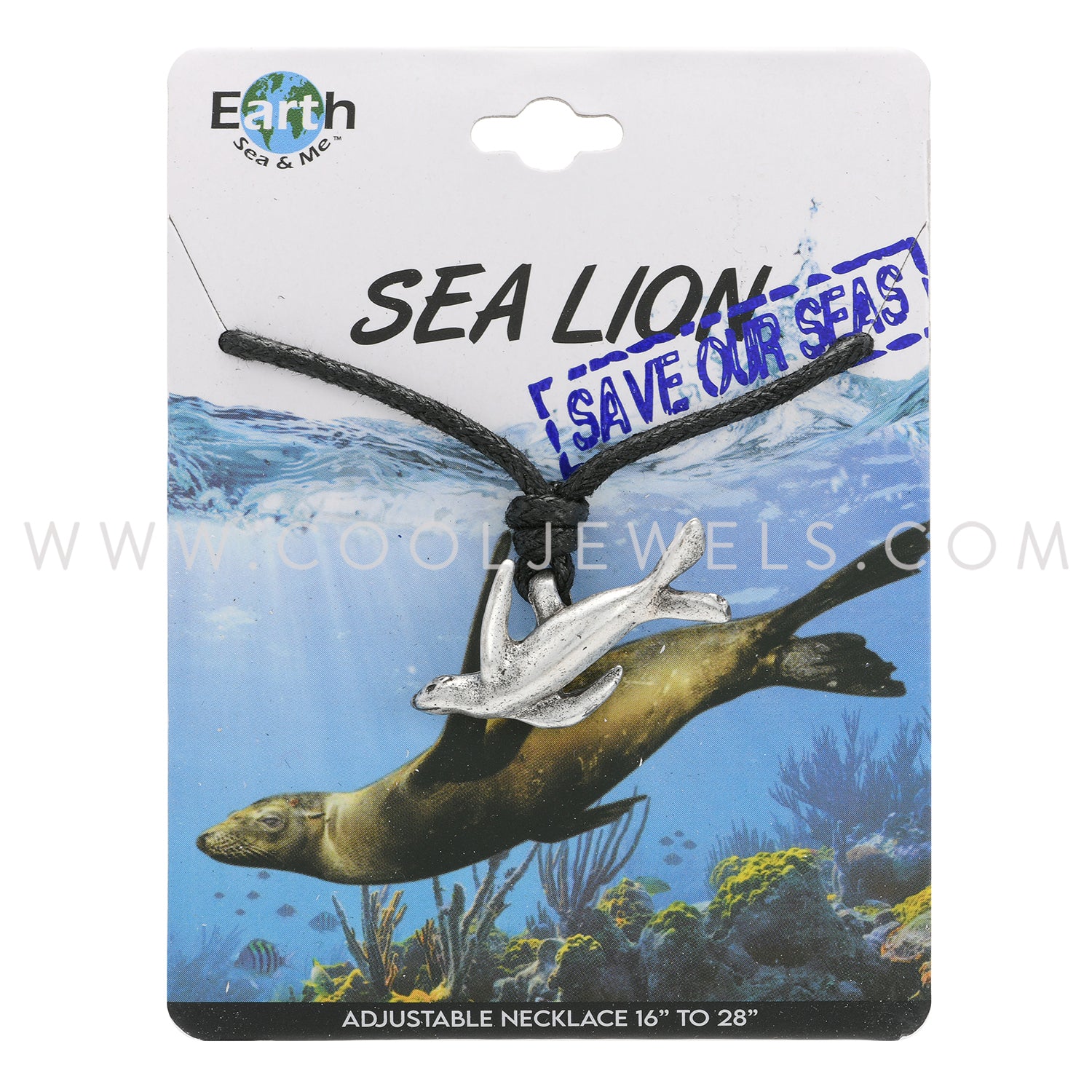 Earth, Sea & Me Sea Lion Slider Cord Necklace – Cool Jewels