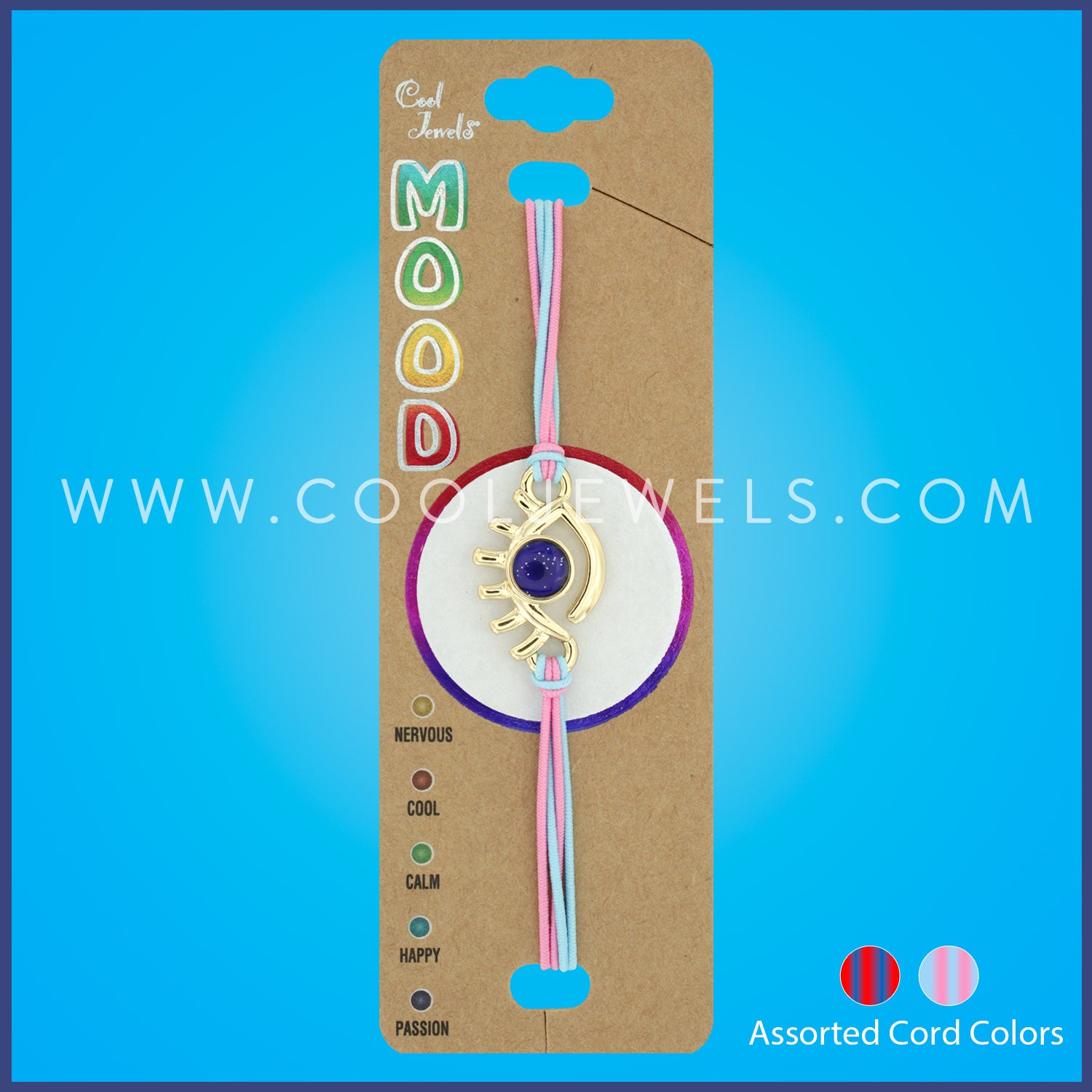 STRETCH ELASTIC BRACELET WITH MOOD EYE PENDANT