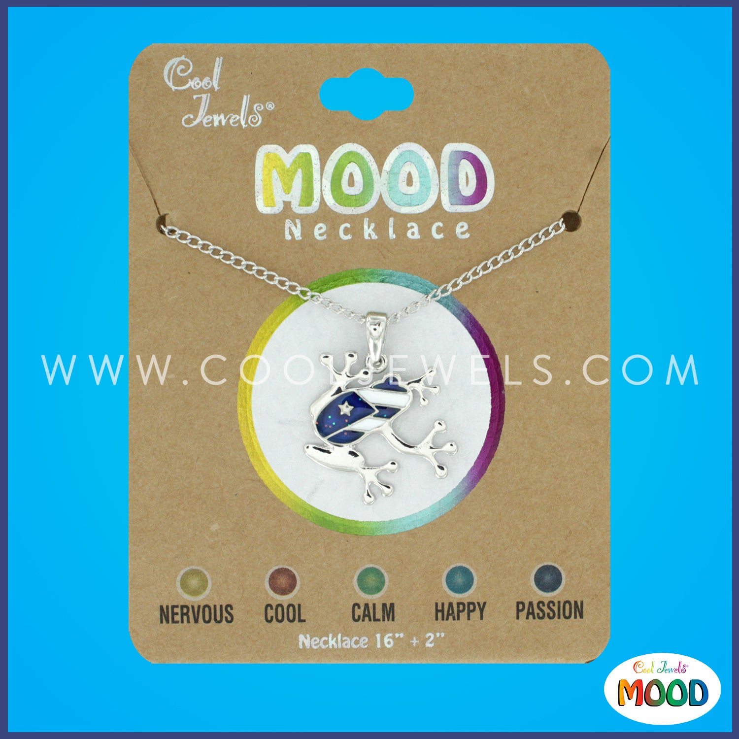 LINK CHAIN NECKLACE WITH MOOD COQUI & FLAG PENDANT