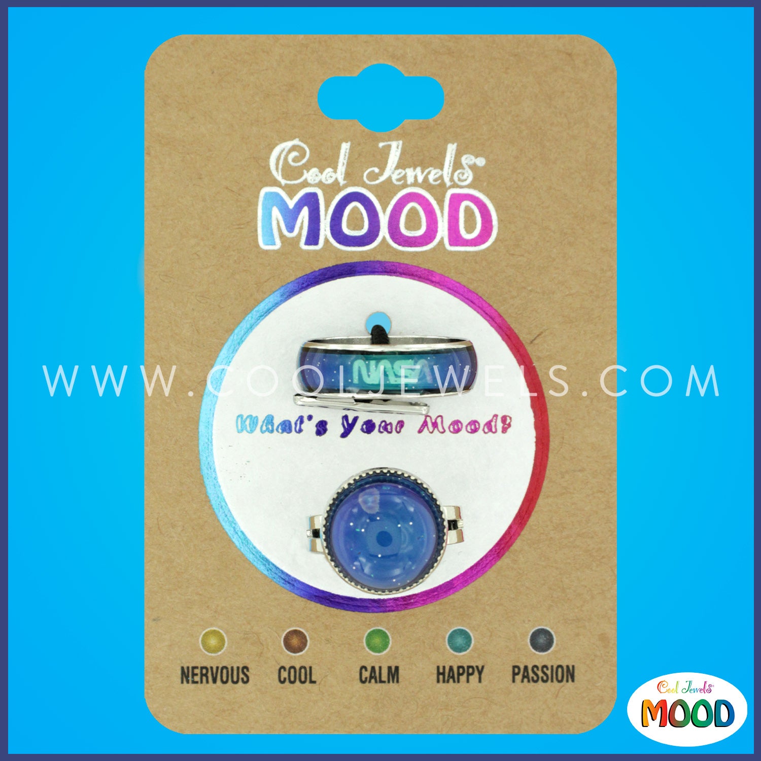 (SET OF 2) MOOD NASA BAND & CIRCLE RING - CARDED