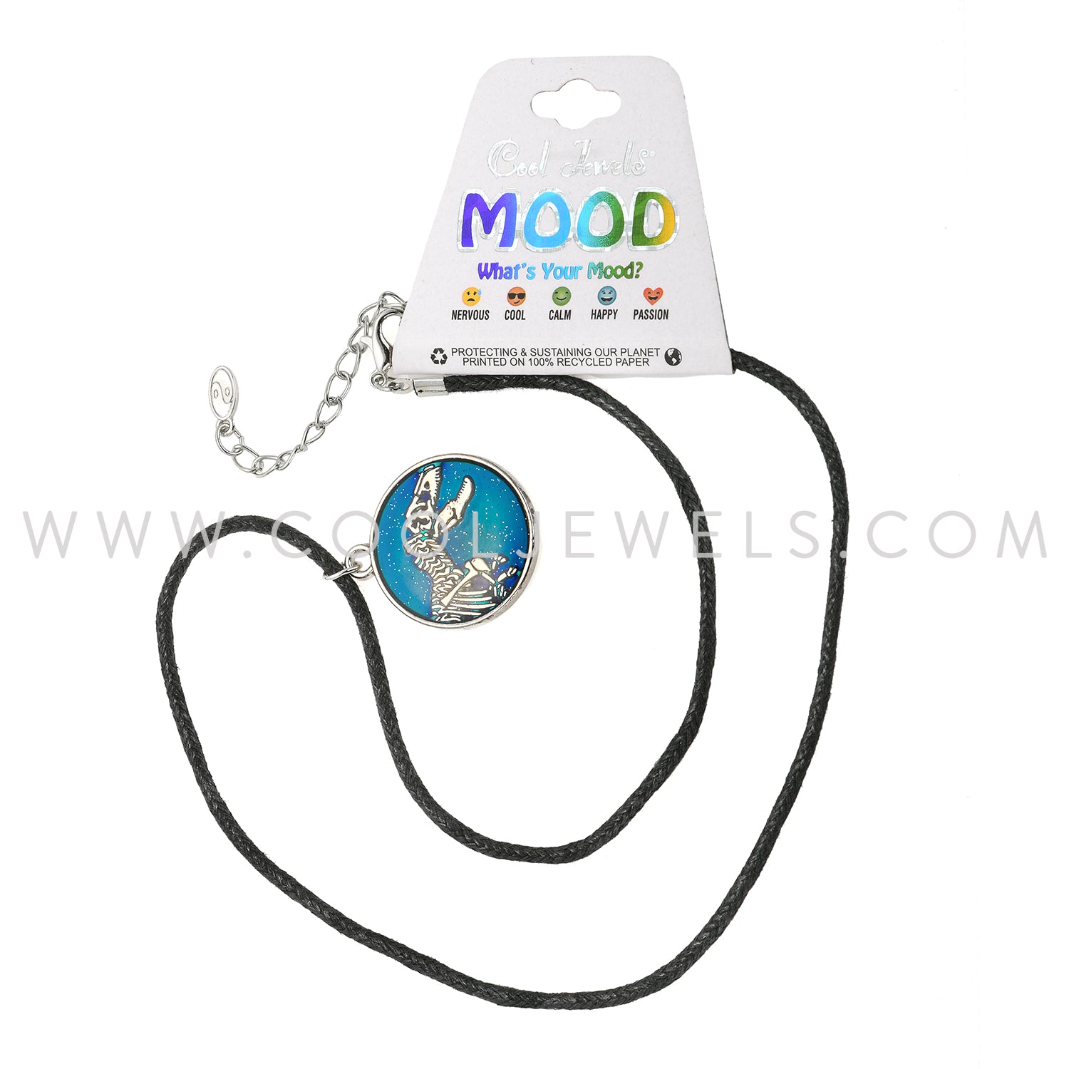 Mood Dinosaur Pendant Cord Necklace – Cool Jewels