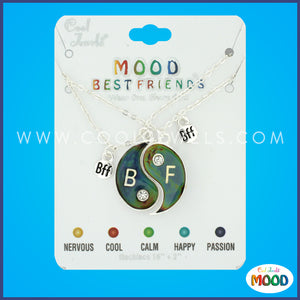 (SET OF 2) LINK CHAIN NECKLACE WITH MOOD YING YANG