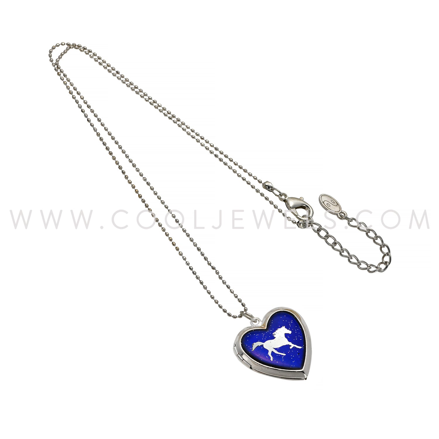 Glitter Mood Horse Heart-Shaped Locket Necklaces – Cool Jewels