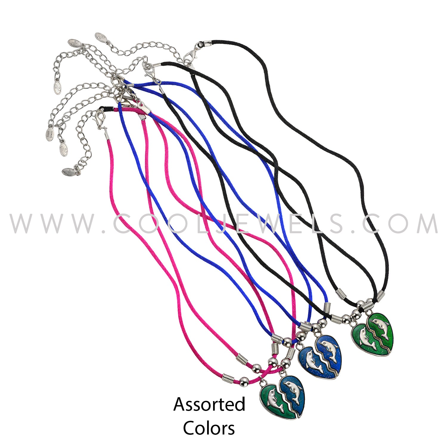 アクセサリー mood. Mood Dolphin Heart Necklaces – Cool Jewels