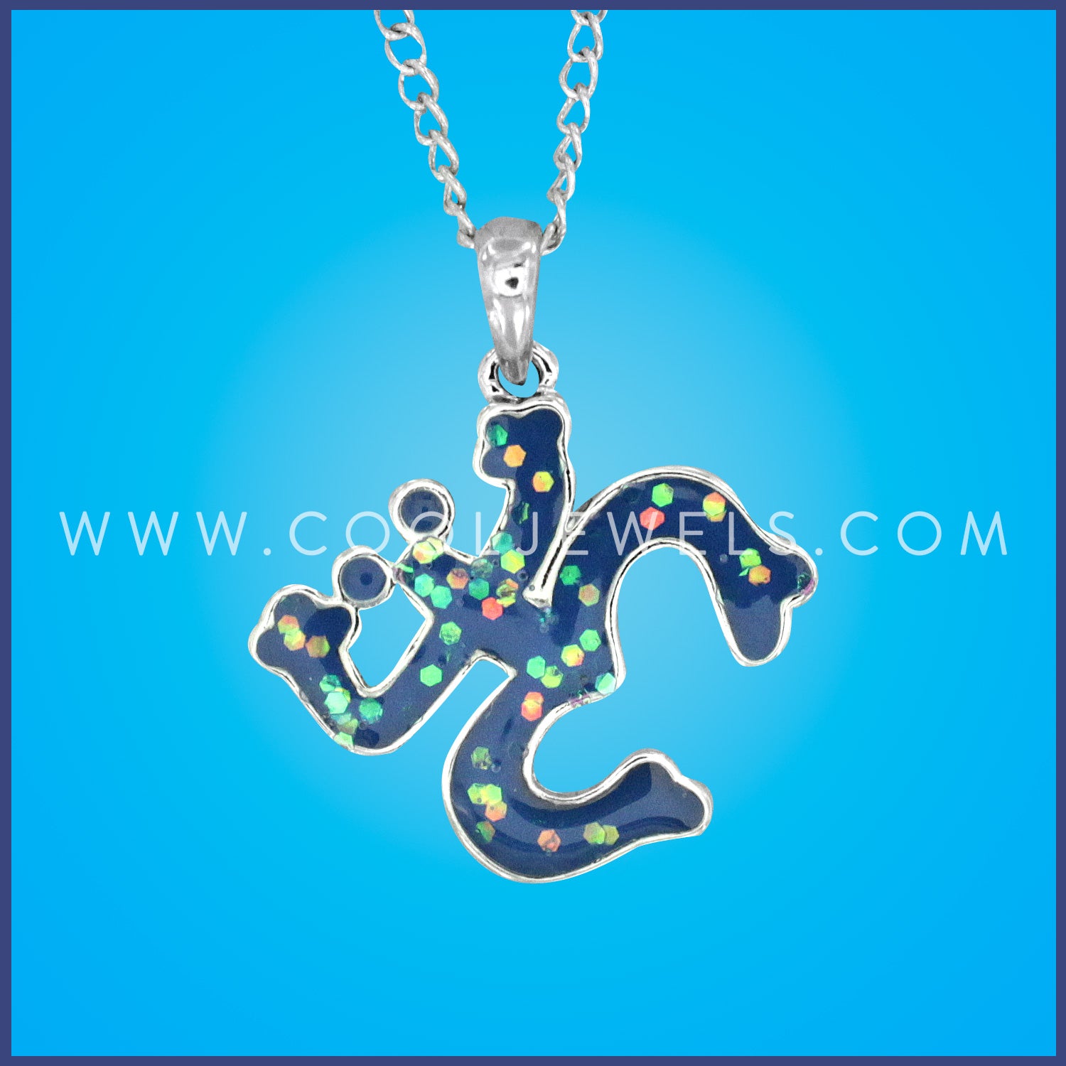 LINK CHAIN NECKLACE WITH COQUI TAINO PENDANT