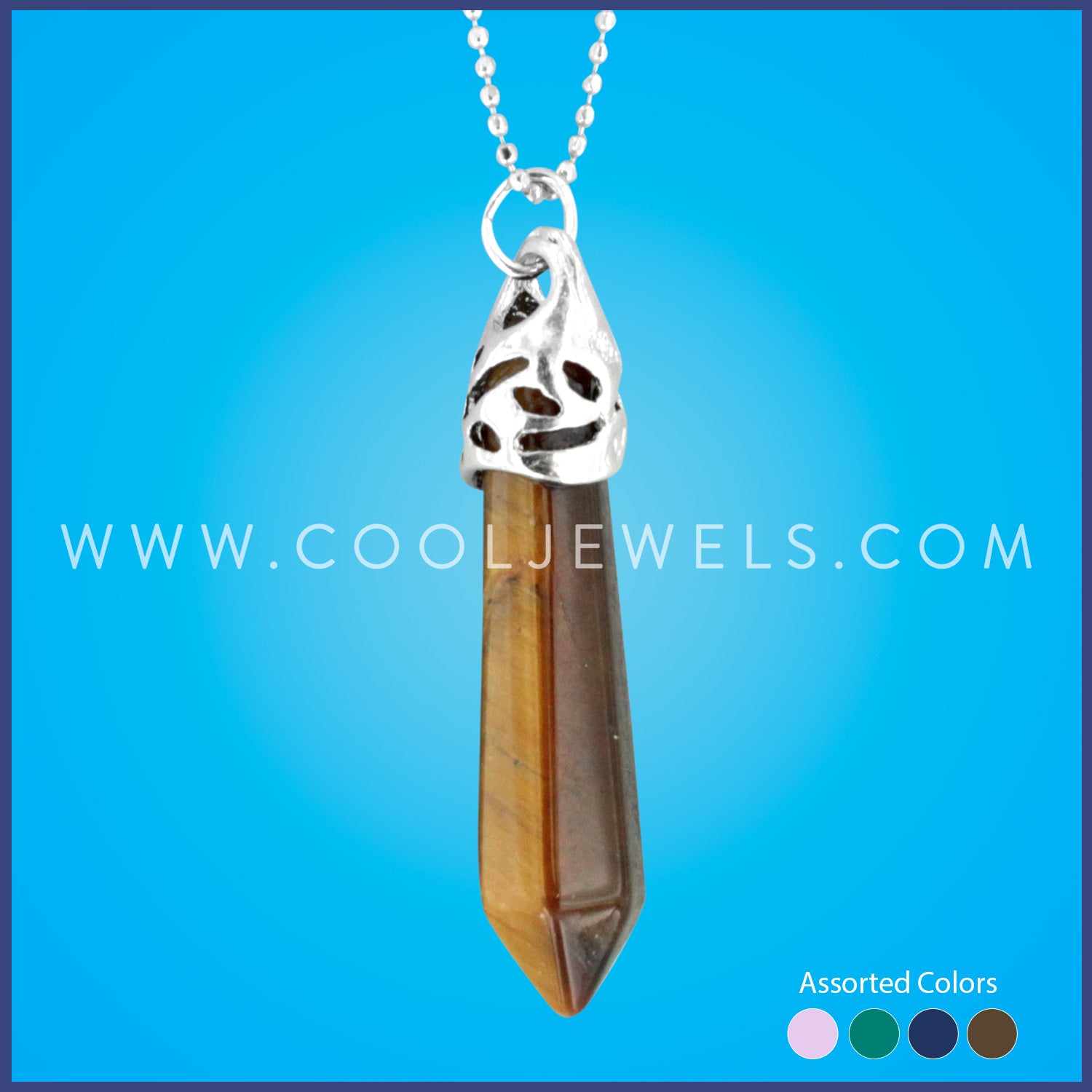 Assorted Stone Pendant Necklaces