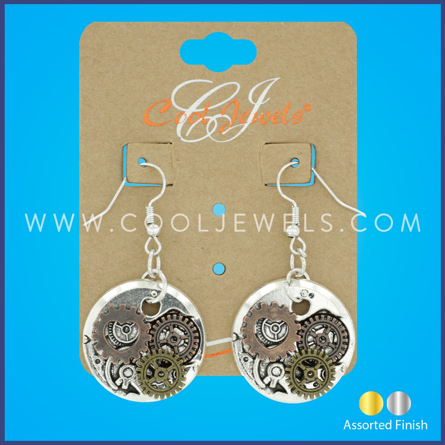 FISH HOOK STEAMPUNK EARRINGS