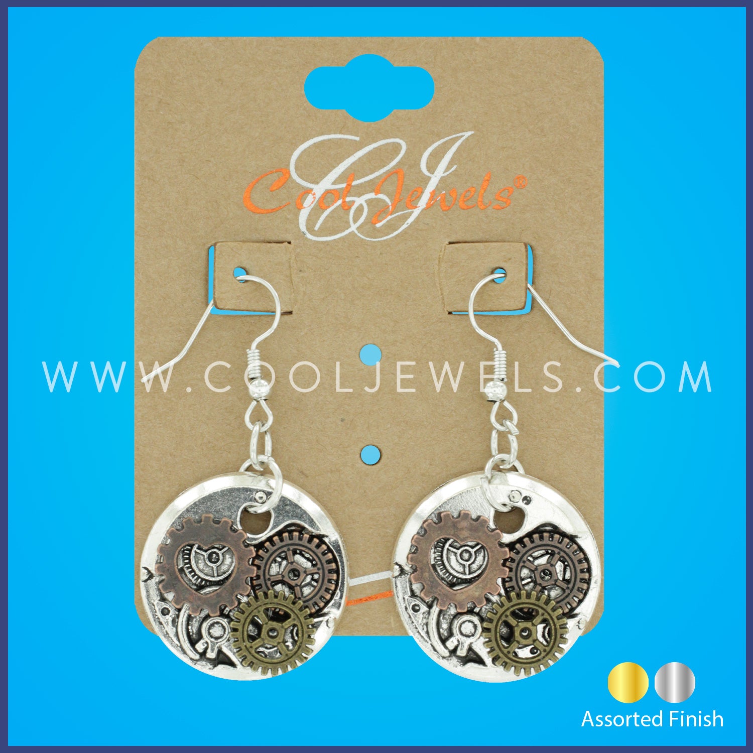 FISH HOOK STEAMPUNK EARRINGS