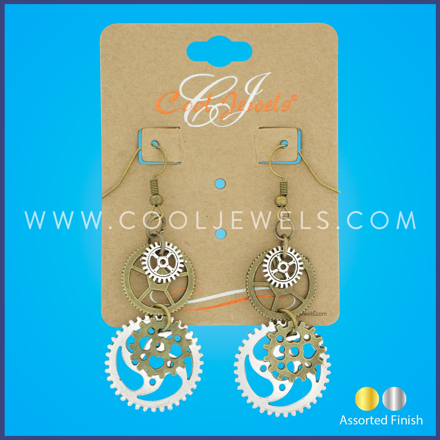 FISH HOOK STEAMPUNK EARRINGS