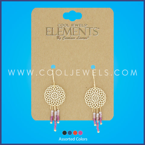 Assorted Cool Jewels® Elements by Candace Lauren® Dream Catcher &amp; Colored Beads Earrings