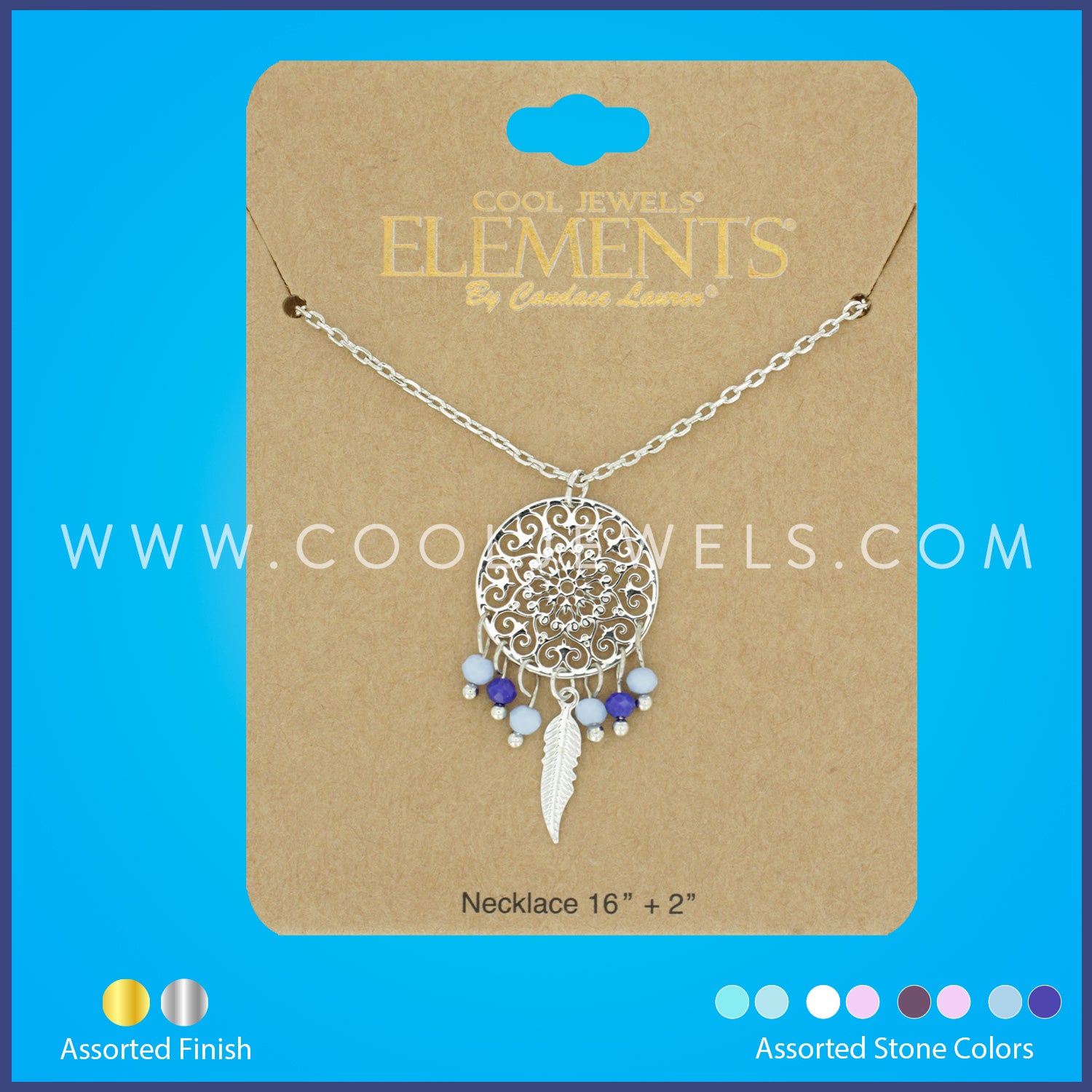 Assorted Cool Jewels® Elements by Candace Lauren® Dream Catcher &amp; Colored Beads Necklace
