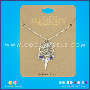 Assorted Cool Jewels® Elements by Candace Lauren® Dream Catcher &amp; Colored Beads Necklace
