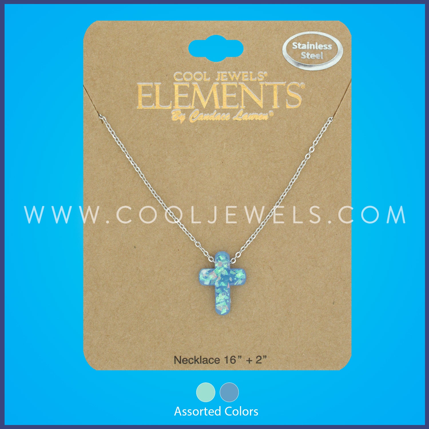 Cool Jewels® Elements® by Candace Lauren® Imitation Opal Cross