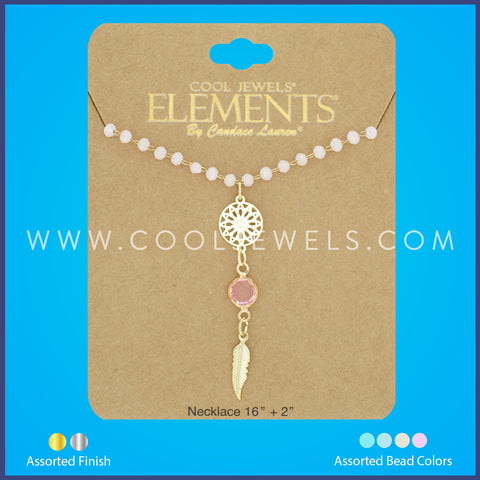 Assorted Cool Jewels® Elements by Candace Lauren® Dream Catcher, Feather &amp; Colored Beads Necklace