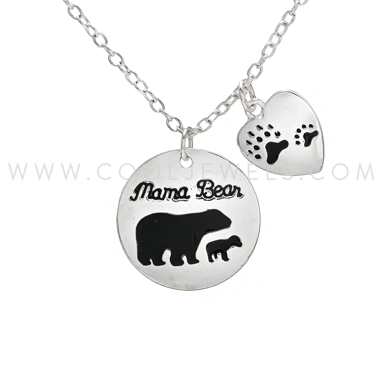 Cool Jewels® Elements® by Candace Lauren® Silver Mama Bear & Paw