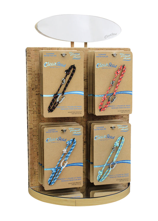 CT-322 - TWO SIDED COUNTER DISPLAY PARACORD BRACELETS - CLEAR SEAS PROJECT®