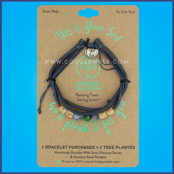 1 TREE MISSION® MULTI-STRAND BRACELET WITH TUBES (HONEY MESQUITE TREE)