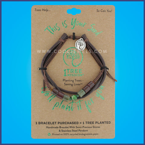 1 TREE MISSION® MULTI-STRAND BRACELET WITH TUBES (WESTERN HEMLOCK TREE)