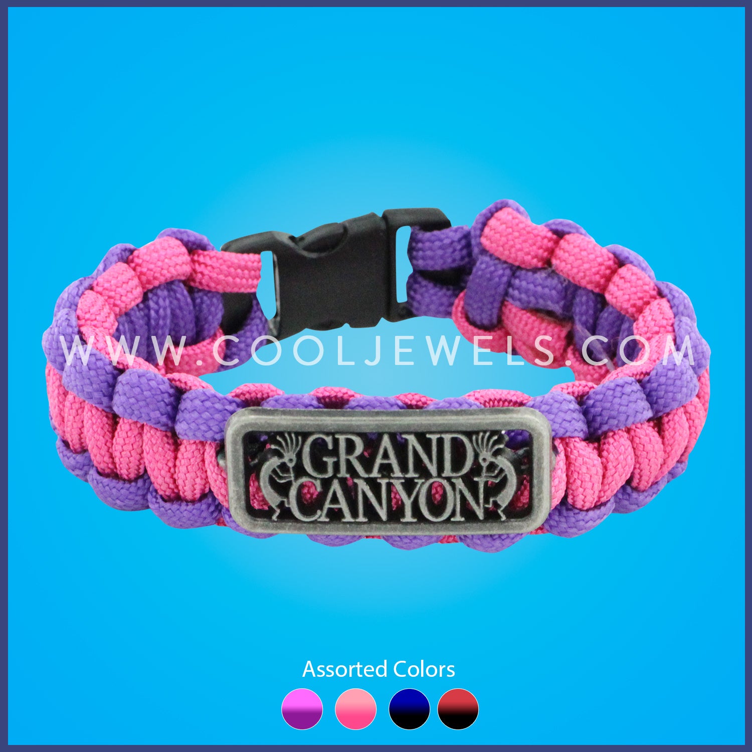 PARACORD BRACELET WITH 'GRAND CANYON' - ASSORTED