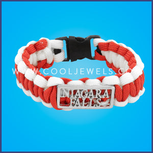 RED & WHITE PARACORD WITH 'NIAGARA FALLS' - ASSORTED