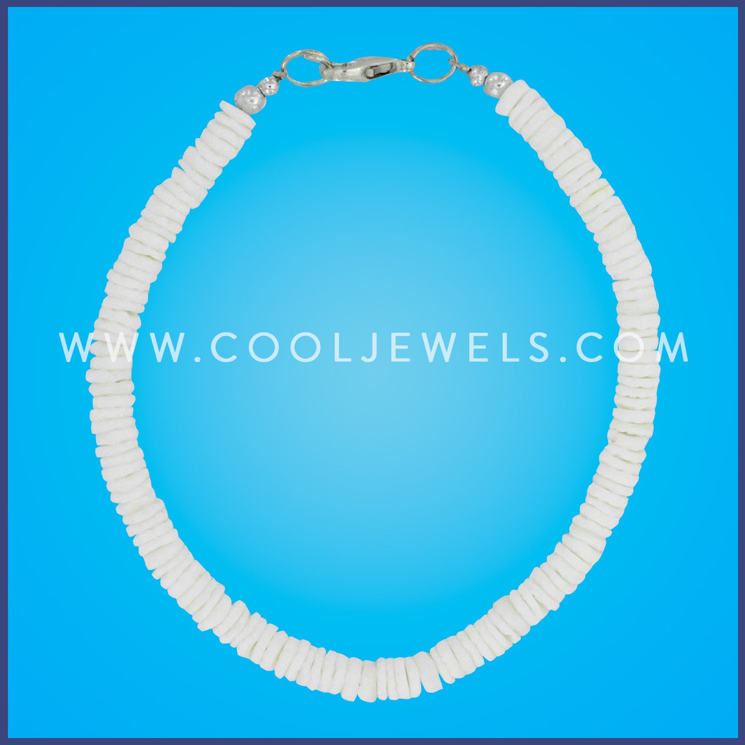 WHITE CLAMSHELL ANKLET