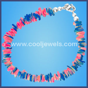 Two Toned Neon Shell Bracelets