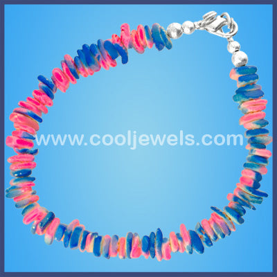 Two Toned Neon Shell Bracelets