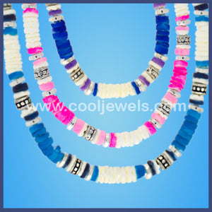Neon and White Neon Chip Bead Necklace