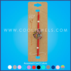 SLIDER BRACELET ANKLET WITH DECORATIVE DISC