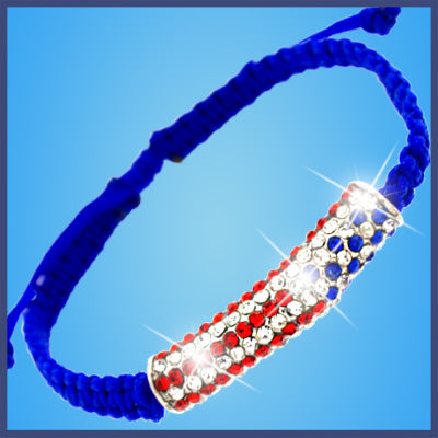 Rhinestone American Flag Bracelets