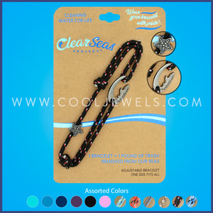 CLEAR SEAS - PARACORD BRACELET WITH STARFISH BEAD