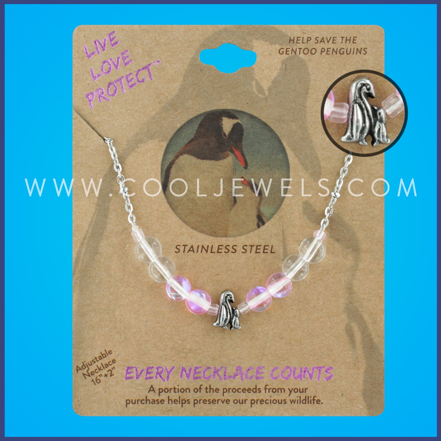 LIVE LOVE PROTECT™ NECKLACE WITH PENGUIN