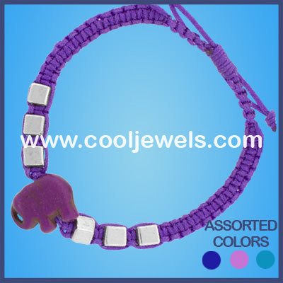 Woven Colored Elephant Bracelets