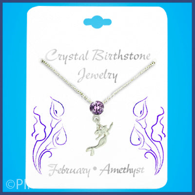 Mermaid birthstone hotsell necklace