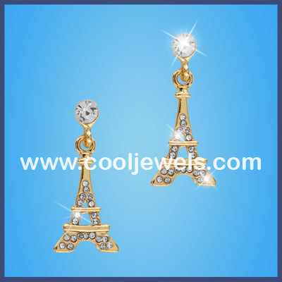 Eiffel Tower Rhinestone Earrings