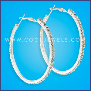 RHINESTONE HOOP EARRINGS